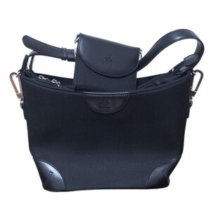 Joy Mangano Black Set Women's Extendable Hand Shoulder Bag Tote 9"x12"